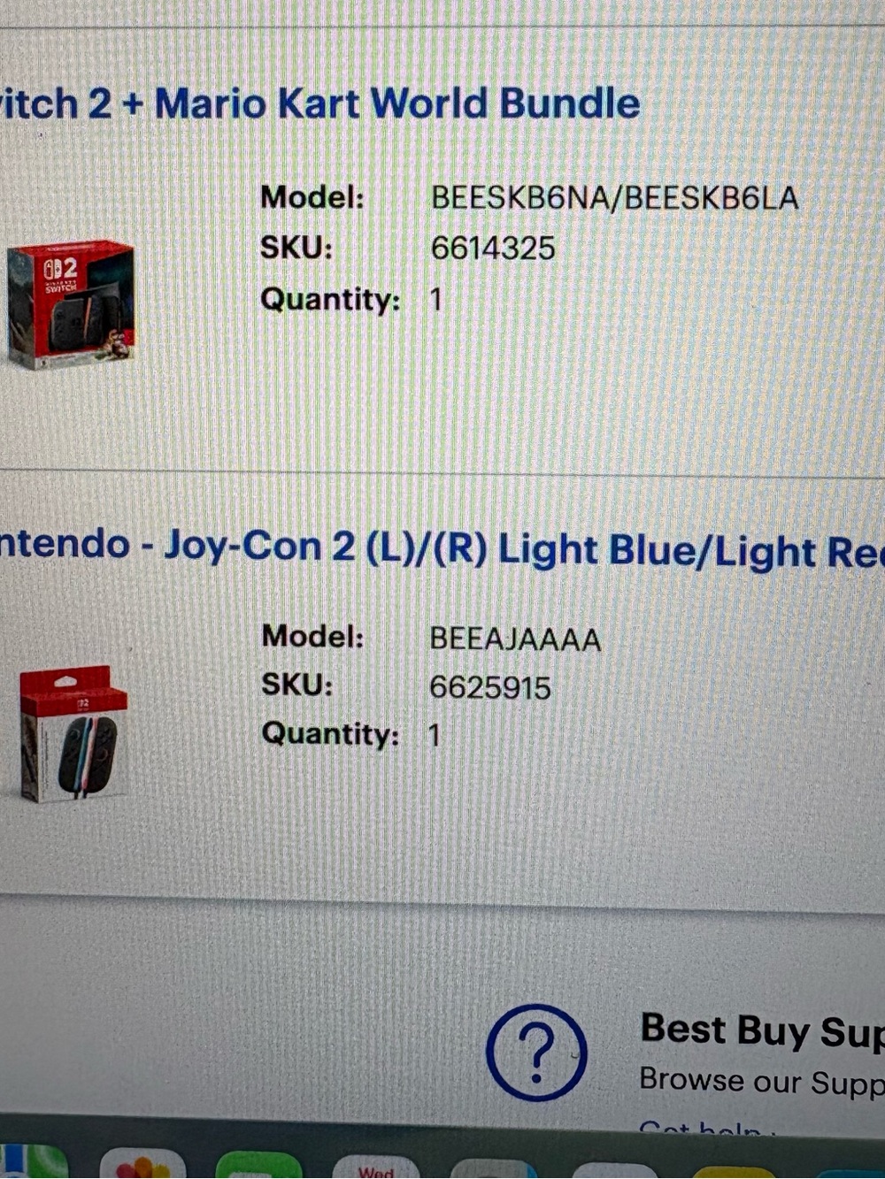Nintendo Switch Joy-Con Pair (Left/Right) - Light Blue & Light Red